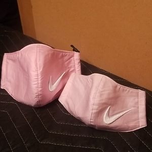 Mom and child matching Nike mask